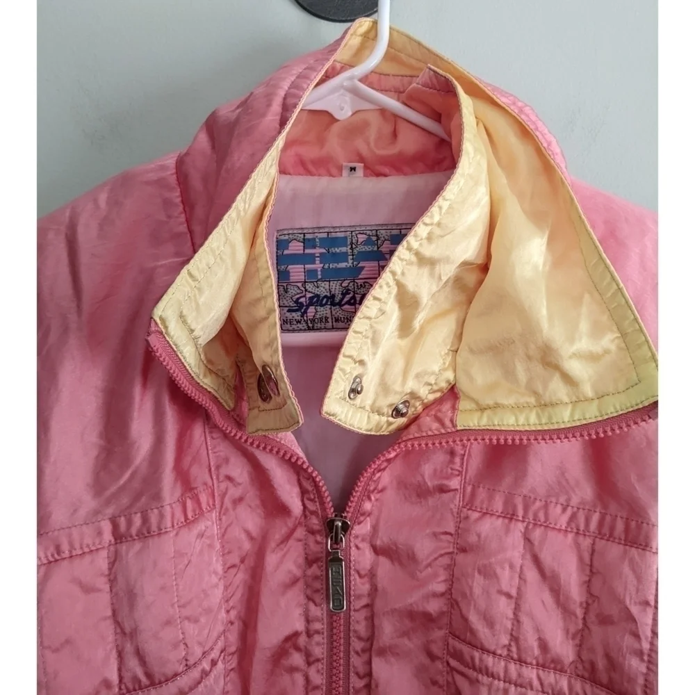 Vintage 80's Head Sportswear Pink Nylon Windbreaker Medium - Picture 4 of 9